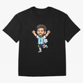 Cute Football Champion Cartoon Design Oversized T-Shirt Enjoy FIFA World Cup 2026 Group Stage Spirit, Filled with Argentina and Brazil, Cristiano Ronaldo, Match Day Excitement, Supporter Culture, Golden Goals and Global Football Passion; Great for