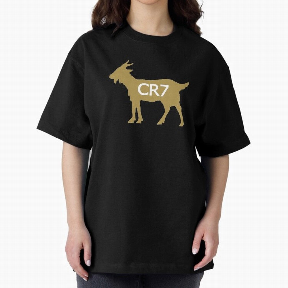 CR7 GOAT Gold B Oversized T-Shirt Enjoy the Biggest Football Party of FIFA World Cup 2026 Group Stage Filled with Messi, Neymar and Mbappe, Netherlands Energy, Goal Celebration Energy, Supporter Heritage, Football Icons and Worldwide Tournament