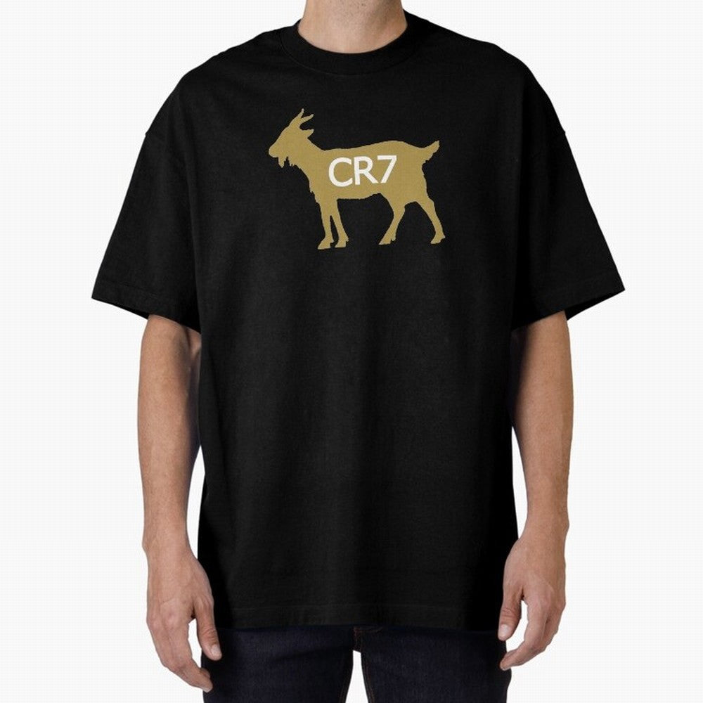 CR7 GOAT Gold B Oversized T-Shirt Enjoy the Biggest Football Party of FIFA World Cup 2026 Group Stage Filled with Messi, Neymar and Mbappe, Netherlands Energy, Goal Celebration Energy, Supporter Heritage, Football Icons and Worldwide Tournament