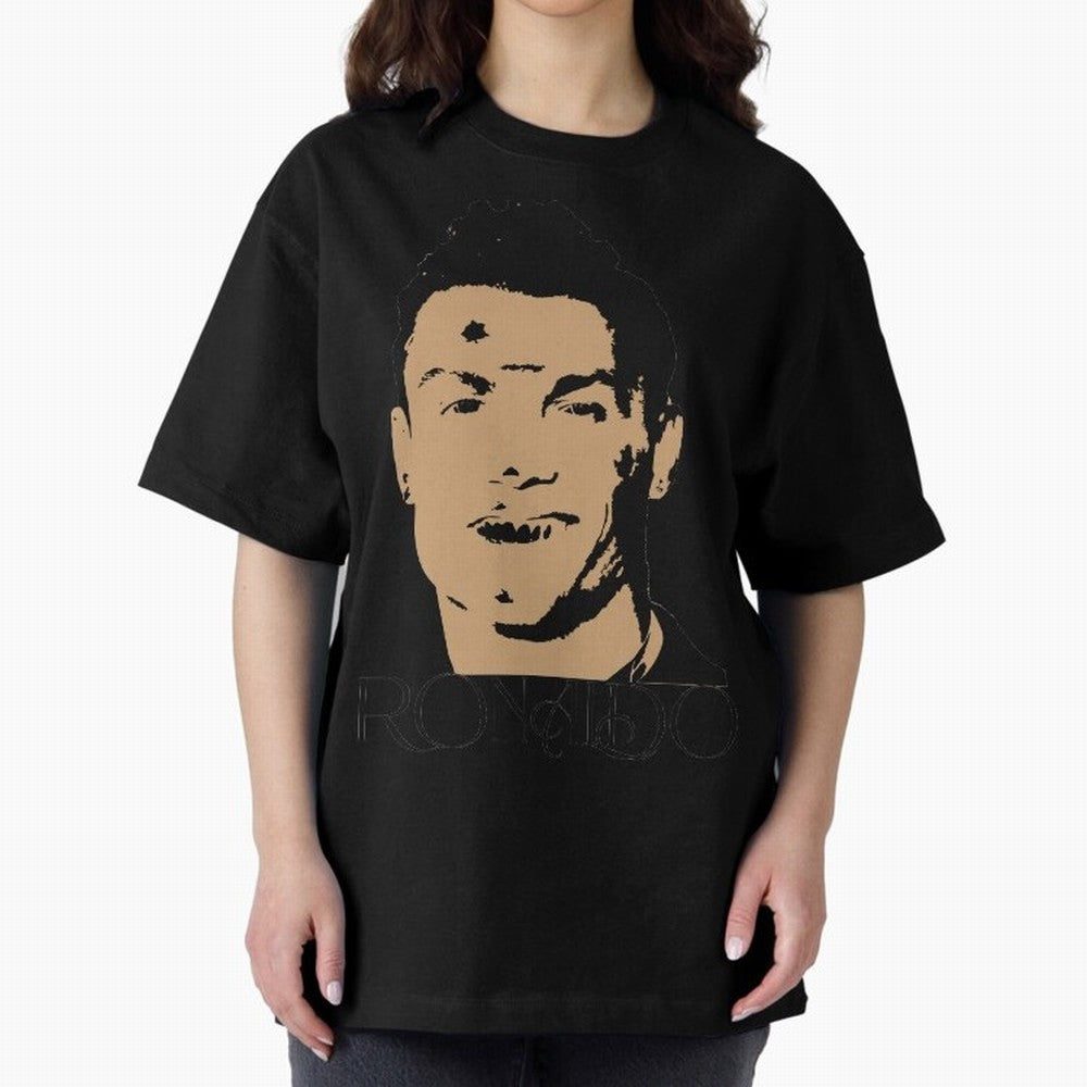 Portugal Football Captain Cristiano Ronaldo Vector Illustration Oversized T-Shirt Turn Up for Match Day Hype around FIFA World Cup 2026 USA Canada Mexico, Messi, Neymar and Mbappe, Spain, Sports Nostalgia, International Competition, Famous Players
