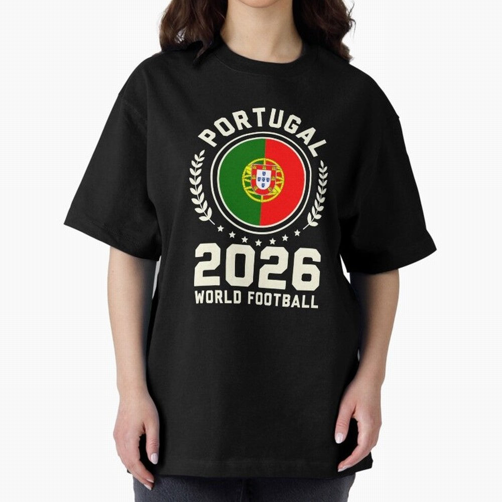 Portugal 2026 World Football Oversized T-Shirt Cheer for Match Day Hype around FIFA World Cup 2026, CR7, Argentina, Stadium Memories, Football Loyalty, International Chants and Championship Tradition; Great for Supporters Who Love Legendary