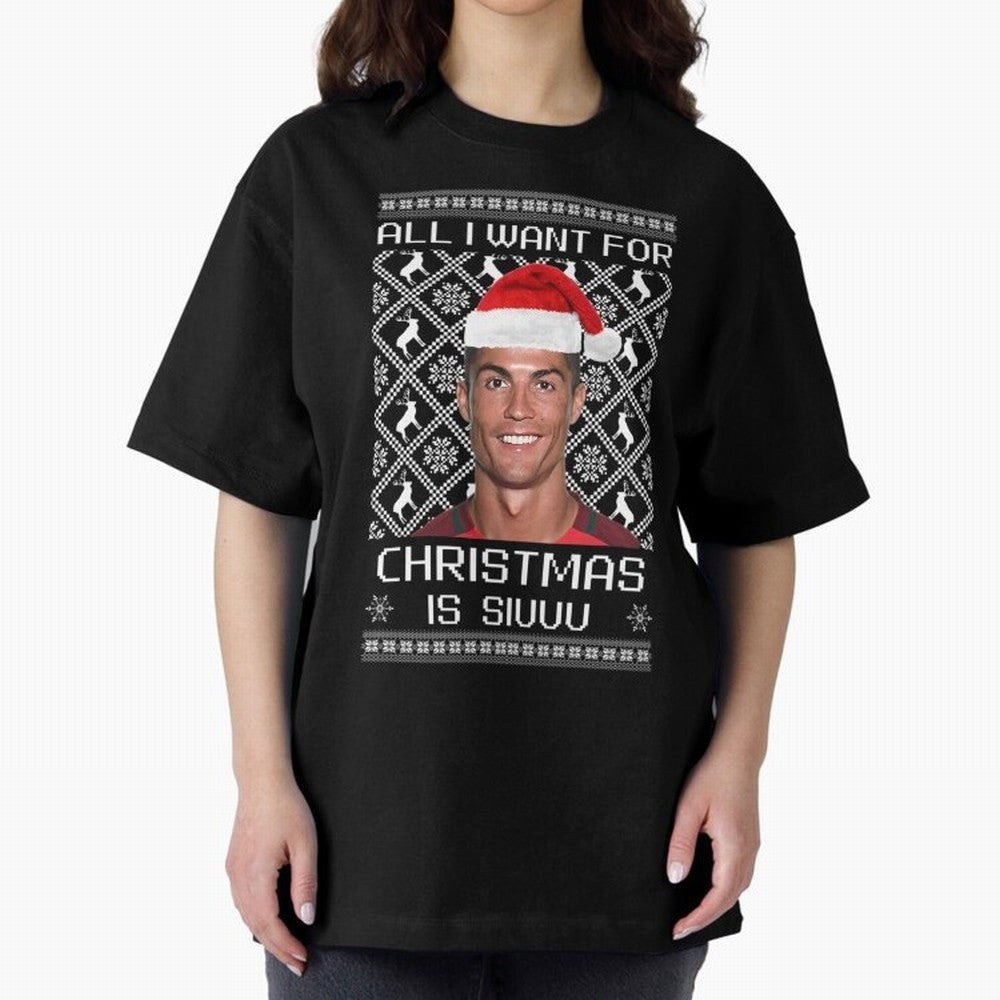 Cristiano Ronaldo Siuuu Christmas Oversized T-Shirt Bring Global Tournament Vibes to the FIFA World Cup 2026 Group Stage Journey through Cristiano Ronaldo Highlights, Spain and Netherlands Pride, Tournament Hype, Historic Matchups, Family Viewing
