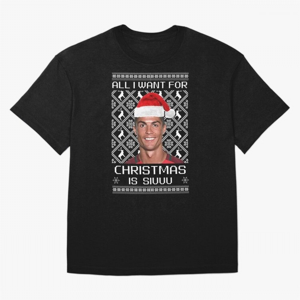 Cristiano Ronaldo Siuuu Christmas Oversized T-Shirt Bring Global Tournament Vibes to the FIFA World Cup 2026 Group Stage Journey through Cristiano Ronaldo Highlights, Spain and Netherlands Pride, Tournament Hype, Historic Matchups, Family Viewing