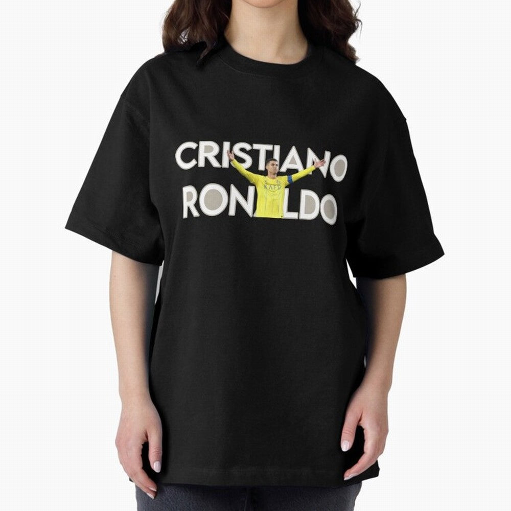 Cristiano Ronaldo Oversized T-Shirt Showcase FIFA World Cup 2026 Group Stage for Fans of CR7 and Messi and France, Bringing Match Day Excitement, Supporter Culture, Golden Goals and Global Football Passion; Ideal for Passionate Fans Who Love