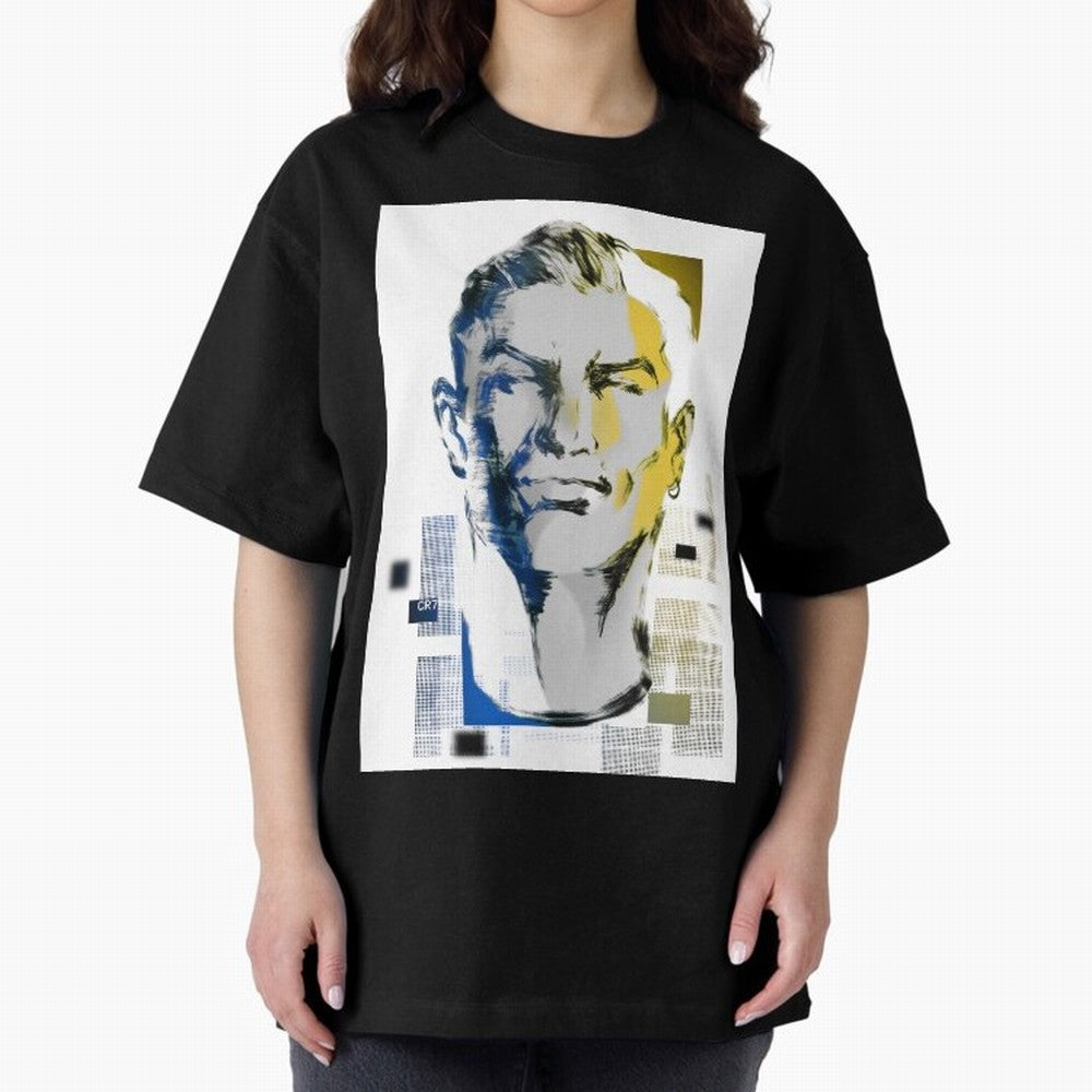 CR7 Oversized T-Shirt Cheer through Every Moment of FIFA World Cup 2026 USA Canada Mexico for Fans of Cristiano Ronaldo, Haaland and CR7 and Portugal, Spain and Germany, Bringing Sports Nostalgia, International Competition, Famous Players and