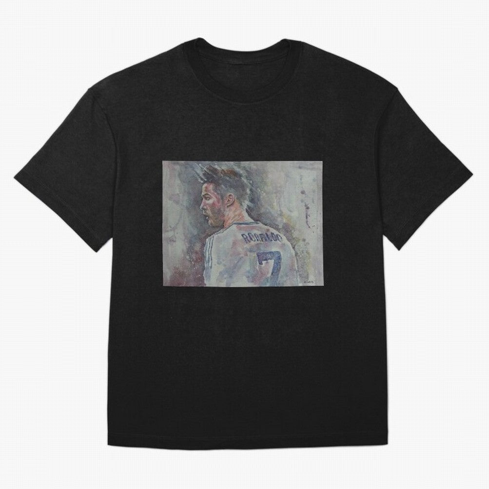 Cristiano Ronaldo - Portrait 1 Oversized T-Shirt Create Match Day Hype around FIFA World Cup 2026 USA Canada Mexico, CR7, England, Supporter Pride, Iconic Celebrations, Legendary Names and Global Match Day Energy; Great for Supporters Who Love