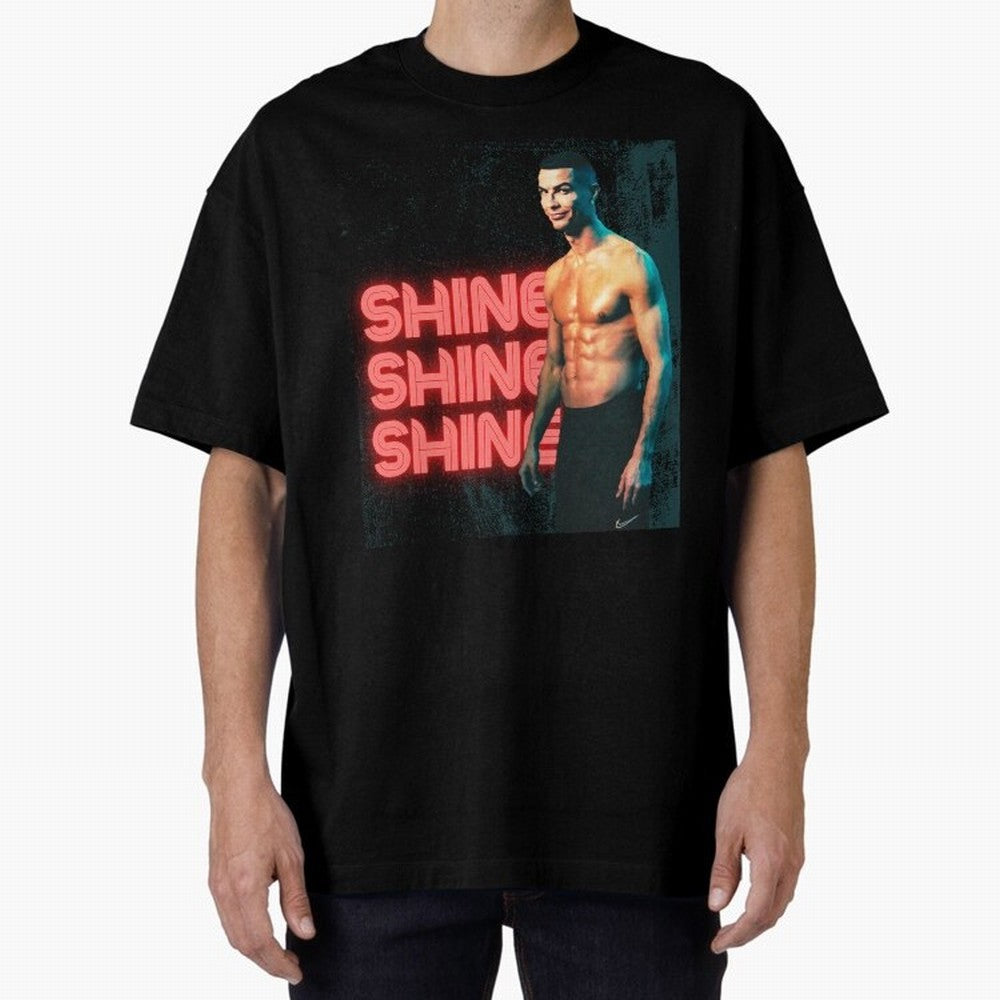 Cristiano Ronaldo Shine Oversized T-Shirt Make Memories around Match Day Hype around FIFA World Cup 2026 Group Stage, Messi, France, Vintage Soccer Flavor, Modern Football Stars, National Flags and Final Night Emotion; Built for Supporters Chasing
