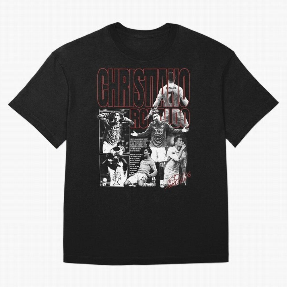 Cristiano Ronaldo Vintage Graphic Oversized T-Shirt Celebrate Golden Goal Energy in FIFA World Cup 2026 Spirit, Driven by Argentina, France and Brazil, Cristiano Ronaldo, Haaland and CR7, Goal Celebration Energy, Supporter Heritage, Football Icons