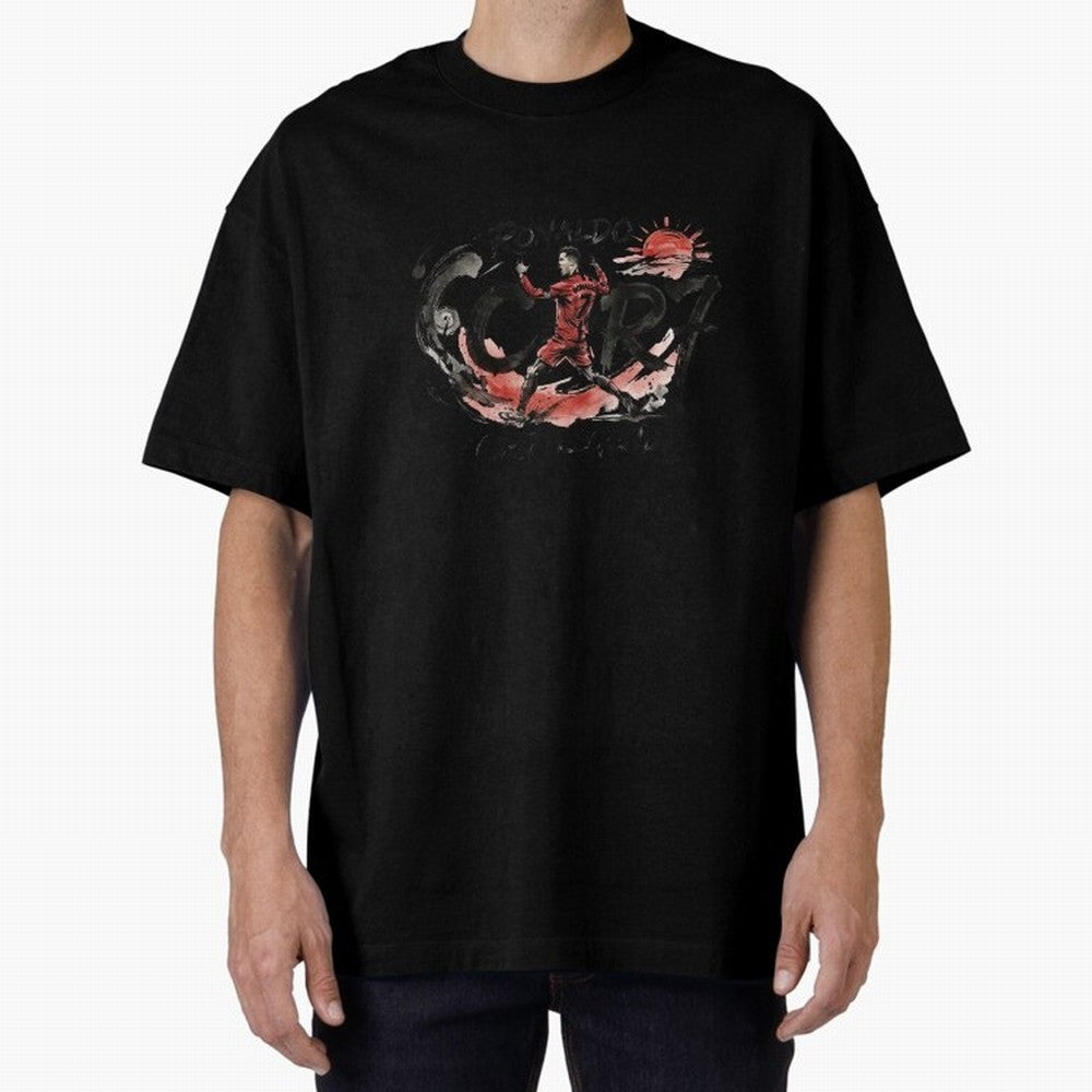 Cristiano Ronaldo CR7 Legend Japanese Ink Art Style Oversized T-Shirt Bring Trophy Dreams to the FIFA World Cup 2026 Journey through Messi Highlights, Portugal Pride, Stadium Chants, National Pride, Trophy Dreams and Unforgettable Football