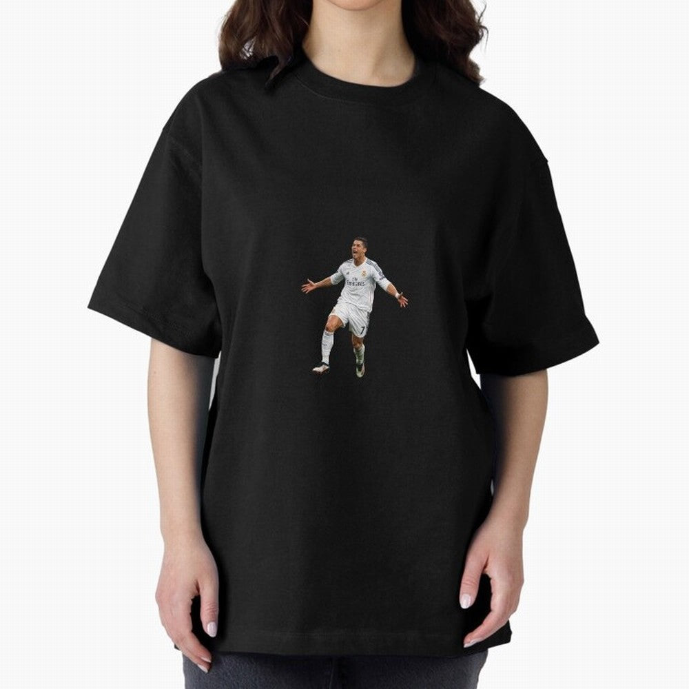 Ronaldo real madrid Oversized T-Shirt Embrace FIFA World Cup 2026 Group Stage Spirit, with France and Portugal, CR7 and Messi, Supporter Pride, Iconic Celebrations, Legendary Names and Global Match Day Energy; Perfect for Supporters Who Want Bold