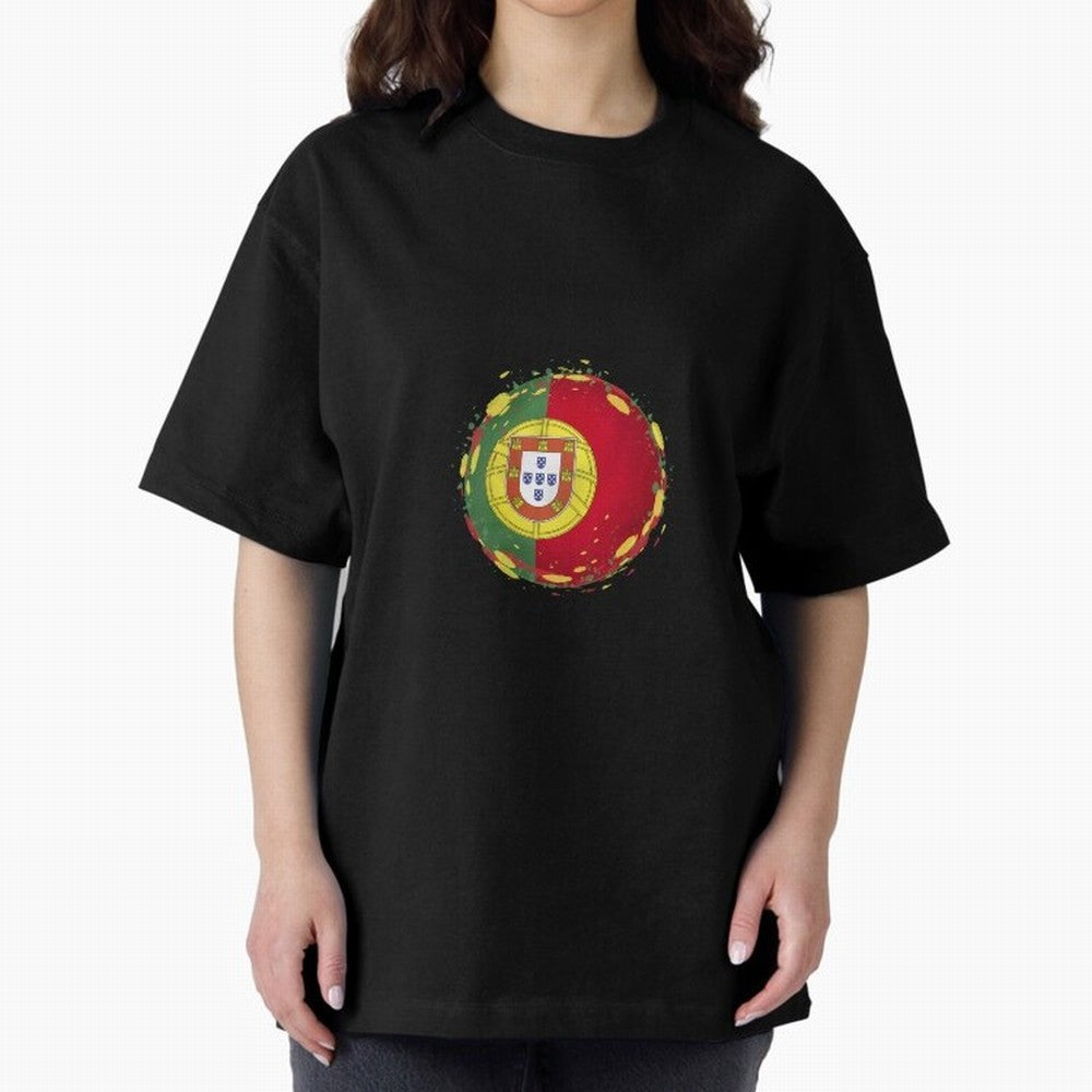 Portugal Oversized T-Shirt Celebrate Golden Goal Energy in FIFA World Cup 2026 Group Stage for Fans of Messi and Cristiano Ronaldo and Argentina, Bringing Match Day Excitement, Supporter Culture, Golden Goals and Global Football Passion; Great for