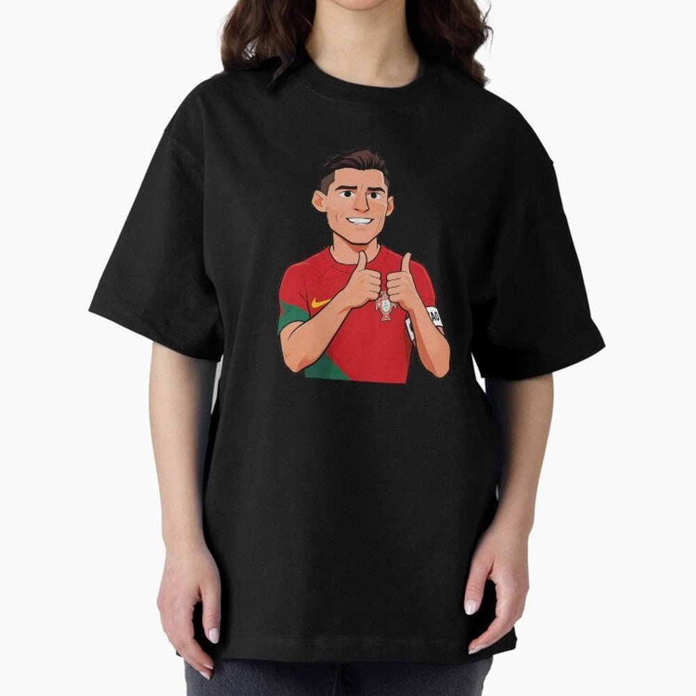 World CUP Cristiano Oversized T-Shirt Bring Supporter Culture to Global Football Passion for FIFA World Cup 2026 Group Stage, Featuring Messi and Cristiano Ronaldo, Brazil, Portugal and Argentina, Supporter Pride, Iconic Celebrations, Legendary