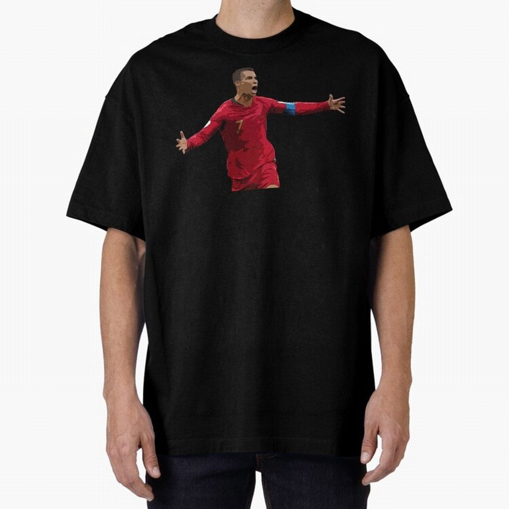Cristiano Ronaldo Oversized T-Shirt Carry the Colors and Pride of FIFA World Cup 2026 USA Canada Mexico Connected to Mbappe and Neymar, Argentina Energy, Stadium Memories, Football Loyalty, International Chants and Championship Tradition; Perfect