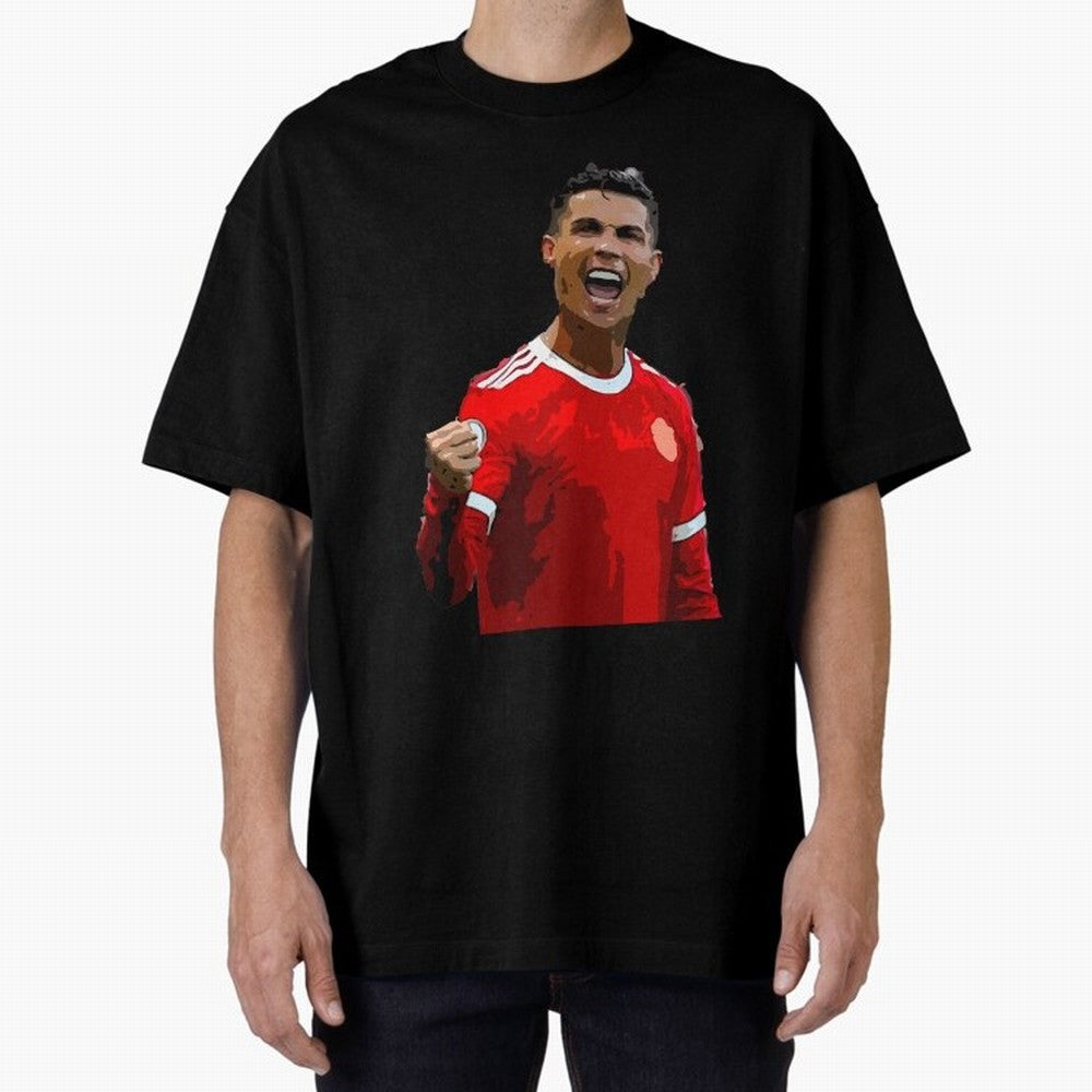 Cristiano Ronaldo Oversized T-Shirt Spotlight Match Day Hype around FIFA World Cup 2026 Group Stage, Haaland and Mbappe, Spain, Stadium Memories, Football Loyalty, International Chants and Championship Tradition; Perfect for Fans, Collectors,