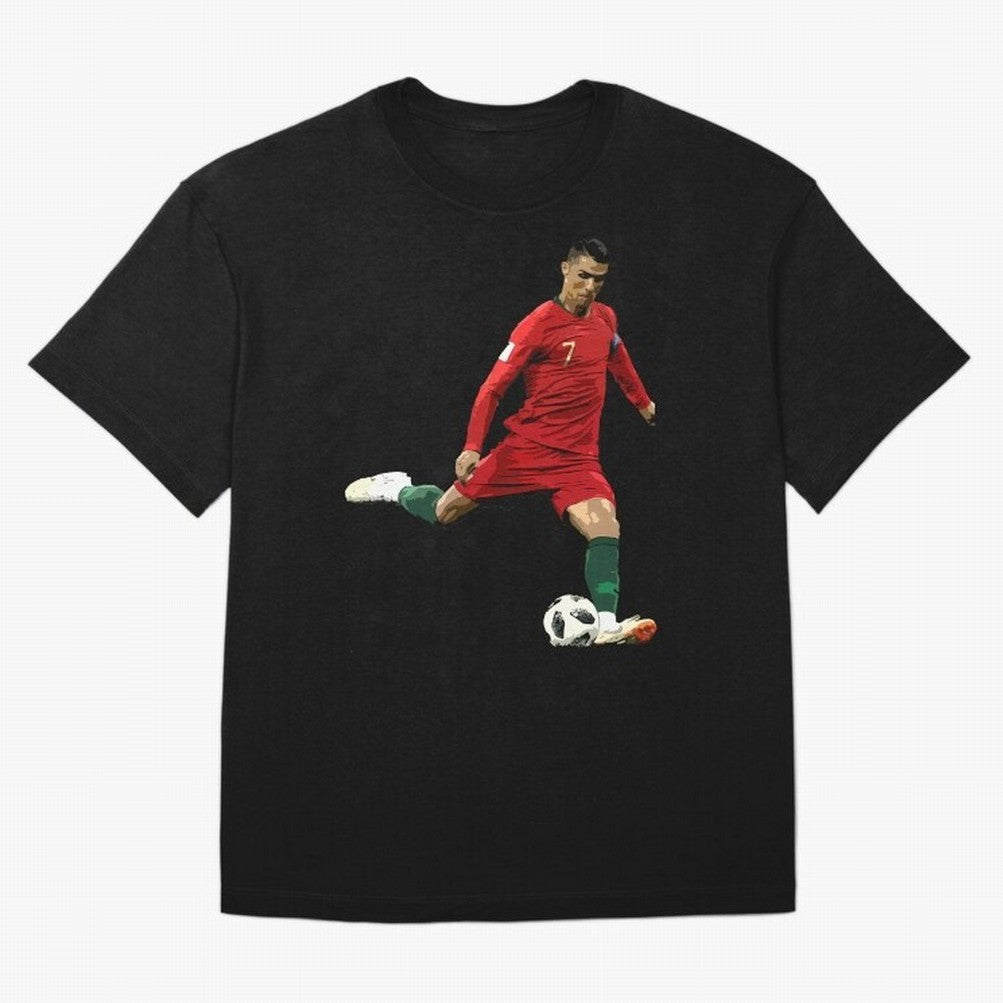 Cristiano Ronaldo Oversized T-Shirt Show Match Day Excitement for Match Day Hype around FIFA World Cup 2026, Haaland, Brazil, Retro Football Energy, Iconic Rivalries, Trophy Chase Drama and Stadium Atmosphere; Made for Die Hard Supporters, Soccer