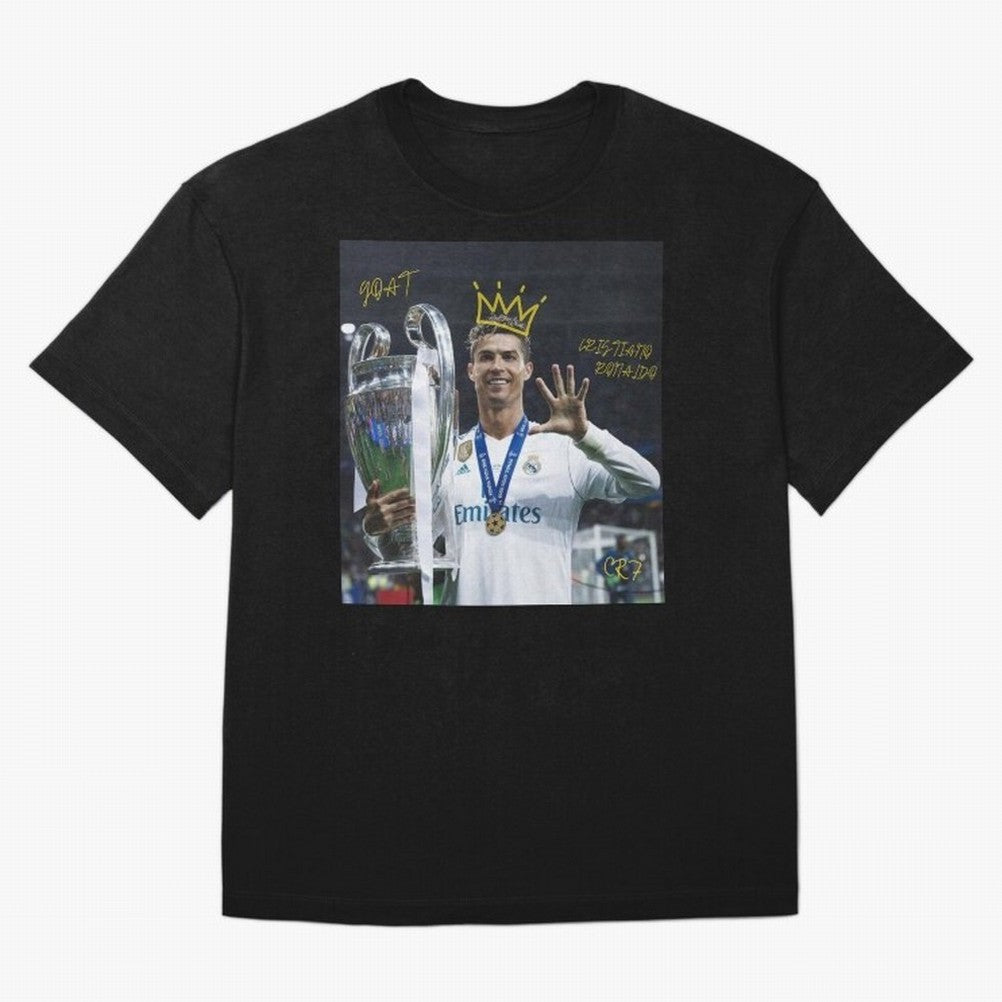 Cristiano Ronaldo- GOAT Oversized T-Shirt Carry National Pride through the FIFA World Cup 2026 Journey through Mbappe and Neymar Highlights, England Pride, Champion Mindset, Group Stage Buzz, Knockout Tension and Passionate Fan Culture; Ideal for