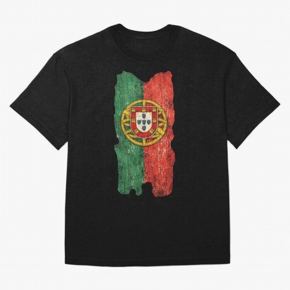 Vintage Portugal Flag Soccer Fan Design Oversized T-Shirt Celebrate Fan Culture around Match Day Hype around FIFA World Cup 2026, CR7 and Messi, Argentina and Brazil, Stadium Memories, Football Loyalty, International Chants and Championship