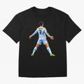 The GOAT Ronaldo Oversized T-Shirt Celebrate FIFA World Cup 2026 Featuring Haaland, Argentina, France and Brazil Energy, Global Supporter Spirit, Legendary Goals, National Colors and Tournament Celebration; Ideal for Passionate Fans Who Love