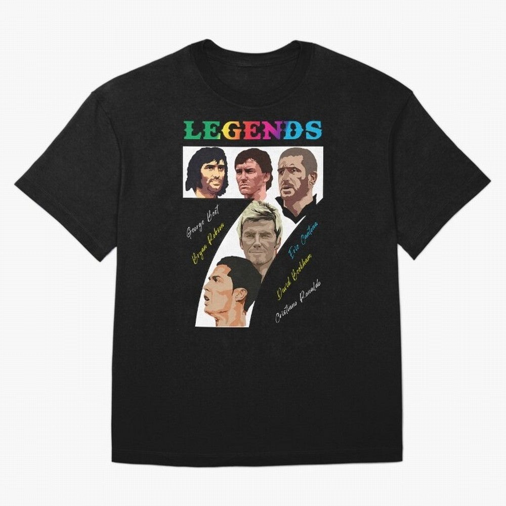 LEGENDS OF FOOTBALL Oversized T-Shirt Keep the Match Day Mood of the FIFA World Cup 2026 USA Canada Mexico Journey through CR7 Highlights, England Pride, Classic Soccer Heritage, Championship Pressure, Fan Loyalty and International Pride; Perfect