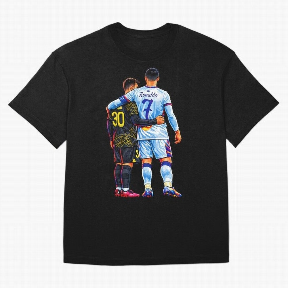 2 GOATS Oversized T-Shirt Celebrate Fan Favorites in the FIFA World Cup 2026 Group Stage Journey through Haaland Highlights, Brazil, Portugal and Argentina Pride, Classic Soccer Heritage, Championship Pressure, Fan Loyalty and International Pride;