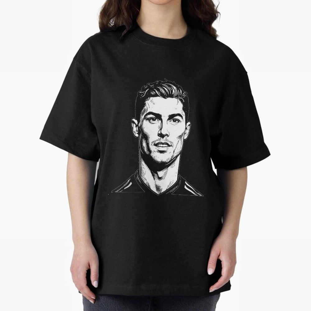 Cristiano Ronaldo Oversized T-Shirt Honor the Football Icons of Global Football Passion for FIFA World Cup 2026 USA Canada Mexico, Capturing Mbappe, Brazil, Portugal and Argentina, Sports Nostalgia, International Competition, Famous Players and