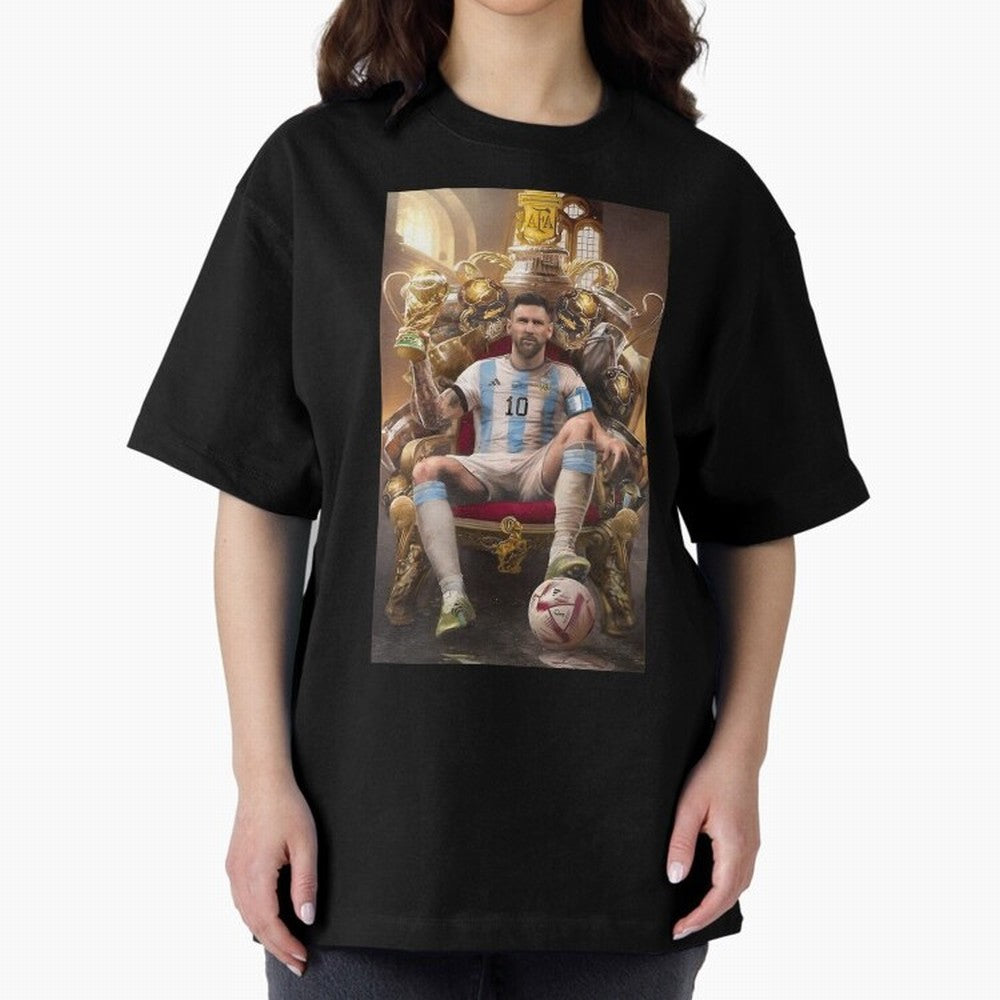 Lionel Messi Oversized T-Shirt Show Your Tournament Heart for FIFA World Cup 2026 Spirit, Featuring England, Neymar, Retro Football Energy, Iconic Rivalries, Trophy Chase Drama and Stadium Atmosphere; Made for Die Hard Supporters, Soccer Lovers,