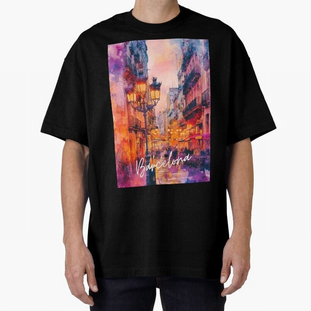 Barcelona Oversized T-Shirt Represent the Passion of FIFA World Cup 2026 Group Stage Spirit, Featuring Portugal, Haaland and Mbappe, Football Passion, Legendary Performances, Festival Vibes and Supporter Community; Created for Match Day Parties,