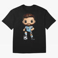 Lionel Messi Figurine Oversized T-Shirt Bring International Match Energy to the FIFA World Cup 2026 USA Canada Mexico Journey through Messi Highlights, Brazil Pride, Soccer Culture, Superstar Moments, National Team Dreams and Competitive Fire;