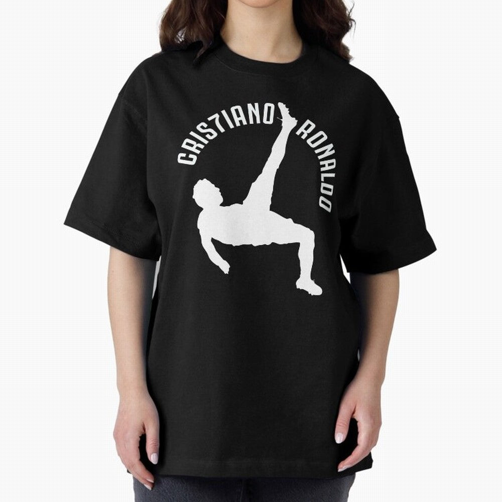 Cristiano Ronaldo - Bicycle Oversized T-Shirt Celebrate Fan Favorites in FIFA World Cup 2026 Inspired by Haaland and Mbappe, Brazil, Portugal and Argentina Energy, Football History, Final Match Energy, Crowd Noise and Once in a Lifetime Moments;