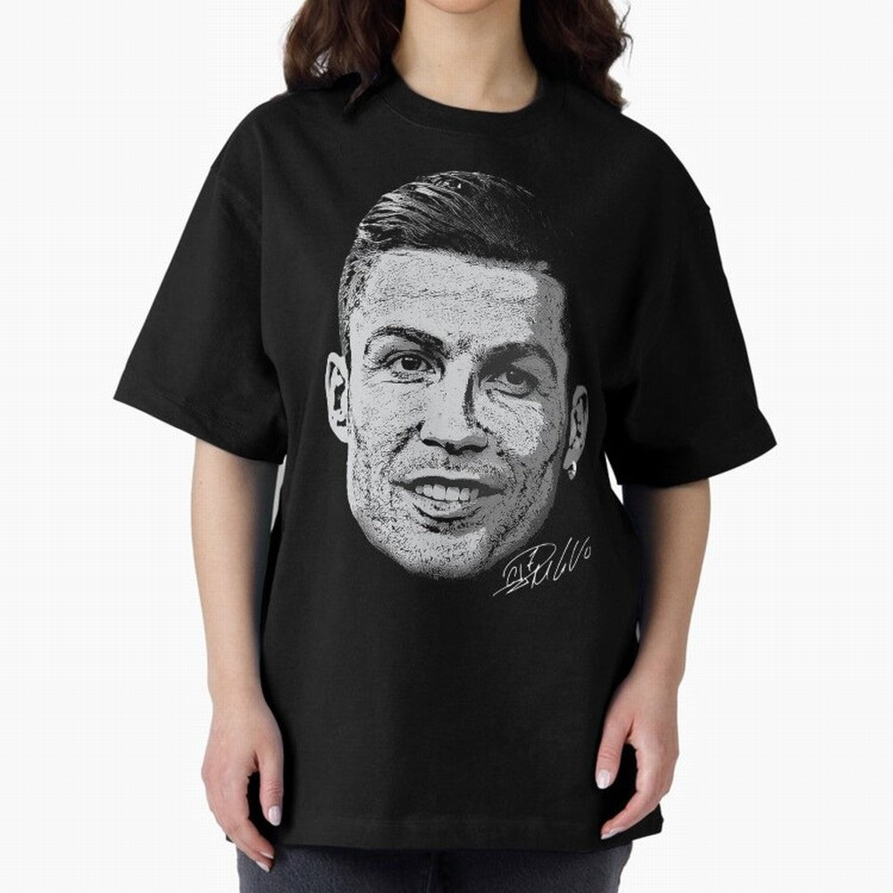 Cristiano Ronaldo Signed Oversized T-Shirt Follow the Road to Match Day Hype around FIFA World Cup 2026 USA Canada Mexico, Messi, CR7 and Mbappe, France and Portugal, Supporter Pride, Iconic Celebrations, Legendary Names and Global Match Day