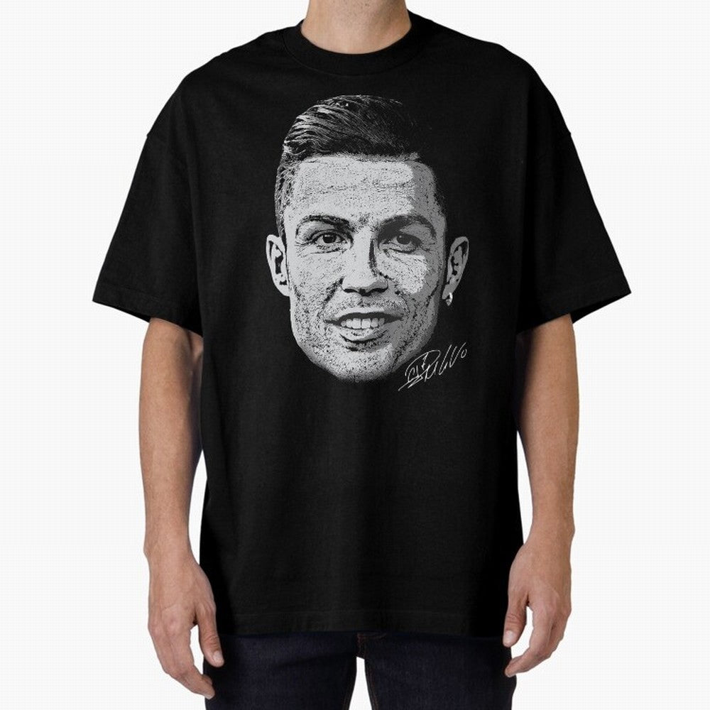 Cristiano Ronaldo Signed Oversized T-Shirt Follow the Road to Match Day Hype around FIFA World Cup 2026 USA Canada Mexico, Messi, CR7 and Mbappe, France and Portugal, Supporter Pride, Iconic Celebrations, Legendary Names and Global Match Day