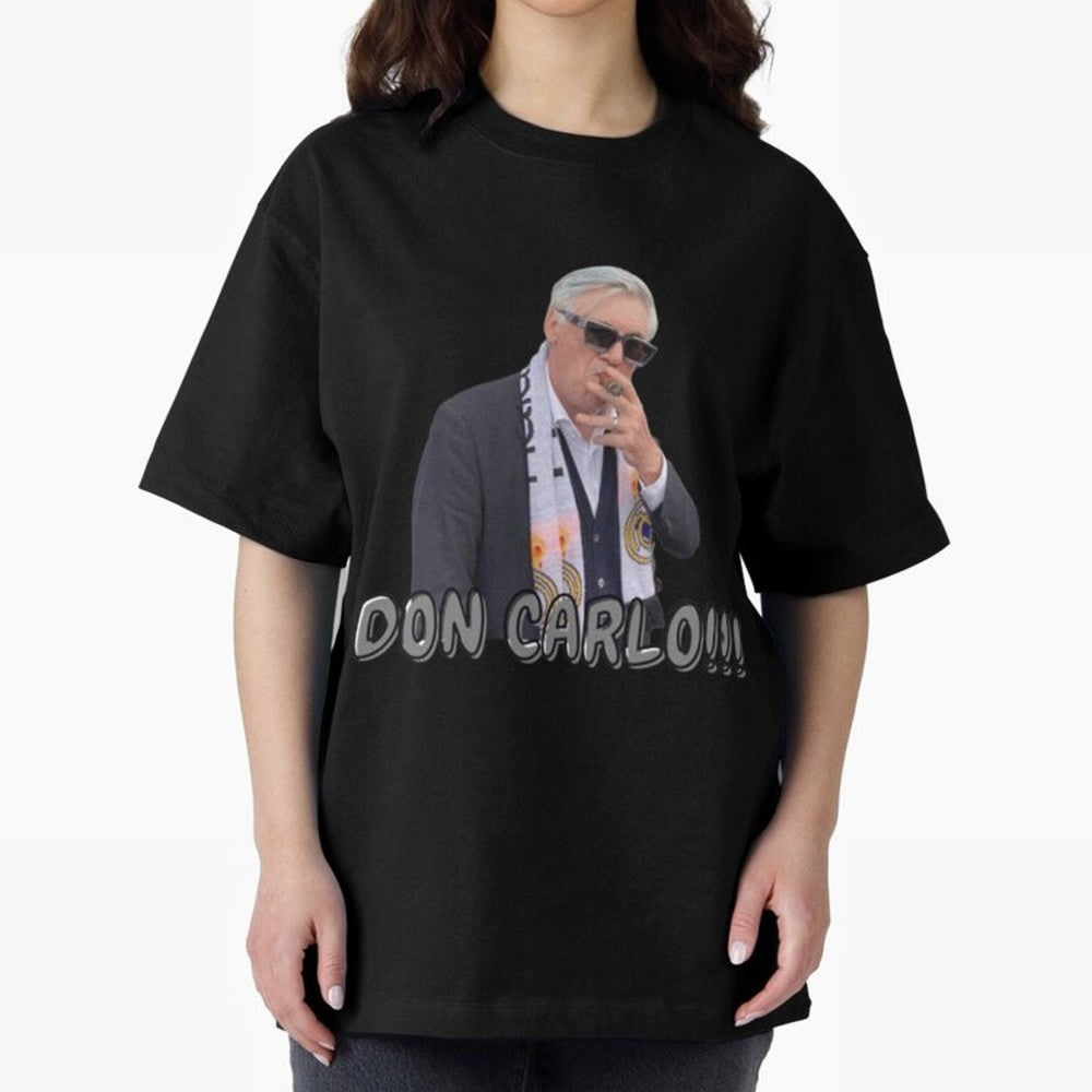 Don Carlo Ancelotti Oversized T-Shirt Share FIFA World Cup 2026 for Fans of Cristiano Ronaldo, Haaland and CR7 and Brazil, Portugal and Argentina, Bringing Classic Soccer Heritage, Championship Pressure, Fan Loyalty and International Pride; Ideal