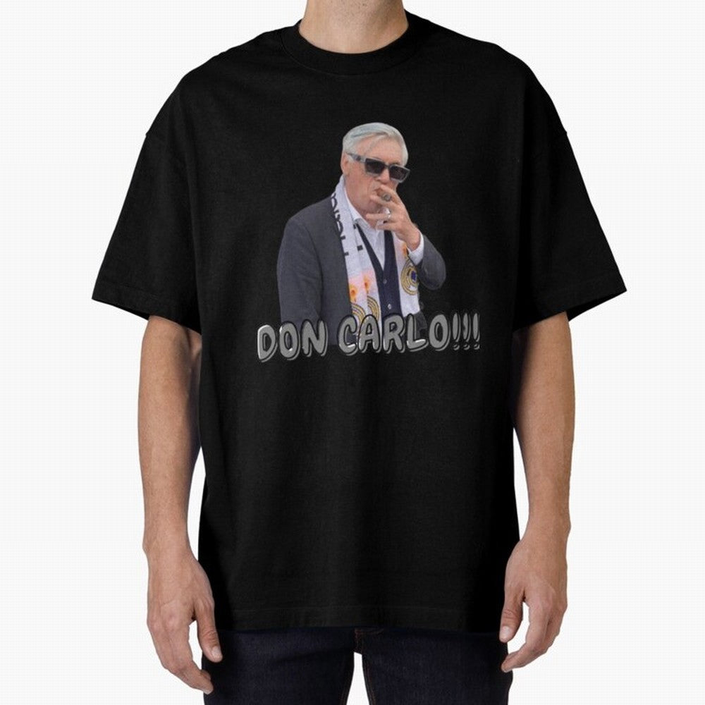 Don Carlo Ancelotti Oversized T-Shirt Share FIFA World Cup 2026 for Fans of Cristiano Ronaldo, Haaland and CR7 and Brazil, Portugal and Argentina, Bringing Classic Soccer Heritage, Championship Pressure, Fan Loyalty and International Pride; Ideal