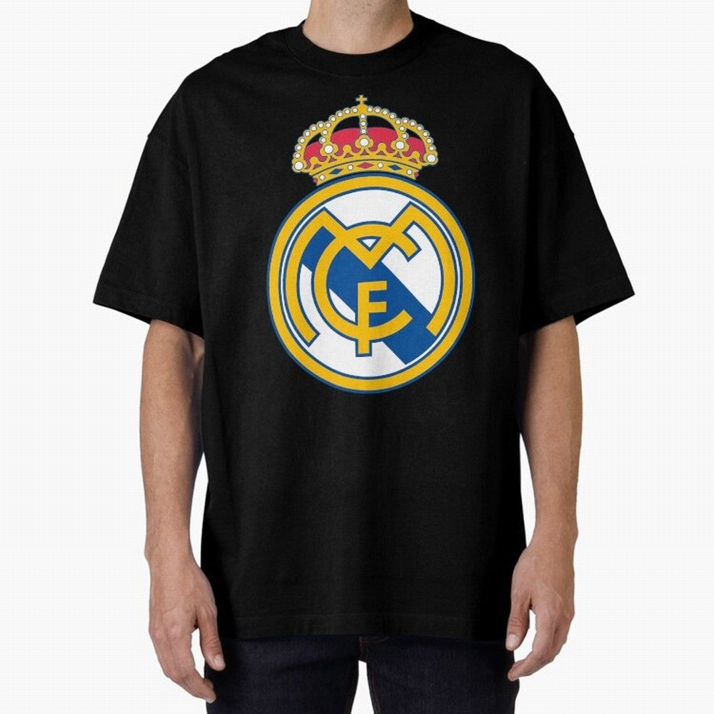 The Madrid Cf Logo Oversized T-Shirt Celebrate Global Passion for Global Football Passion for FIFA World Cup 2026 Group Stage, Celebrating CR7 and Messi, France and Portugal, Football Festival Excitement, Trophy Ambitions, Country Rivalries and