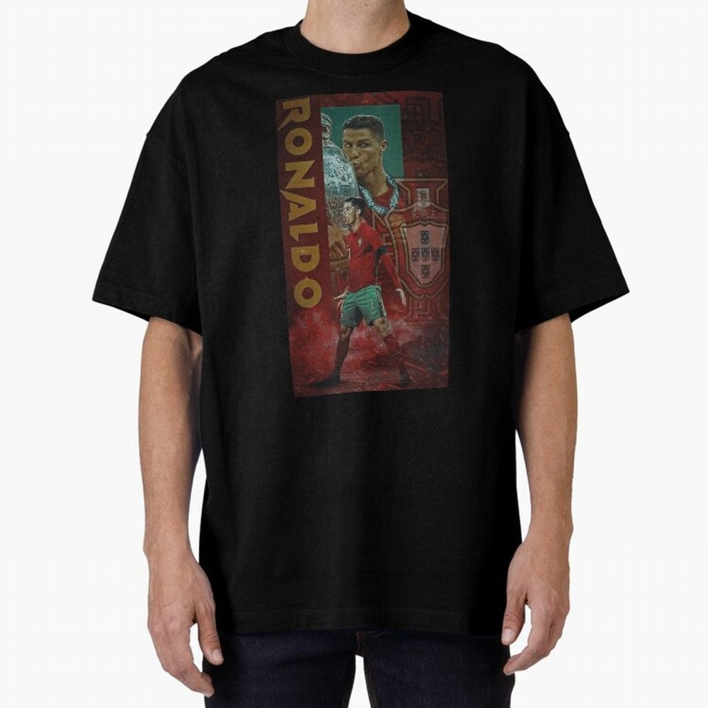 Cristiano Ronaldo Oversized T-Shirt Turn Football Passion into FIFA World Cup 2026 USA Canada Mexico for Fans of Messi, CR7 and Mbappe and France and Portugal, Bringing Championship Spirit, Famous Goals, Roaring Crowds and International Football