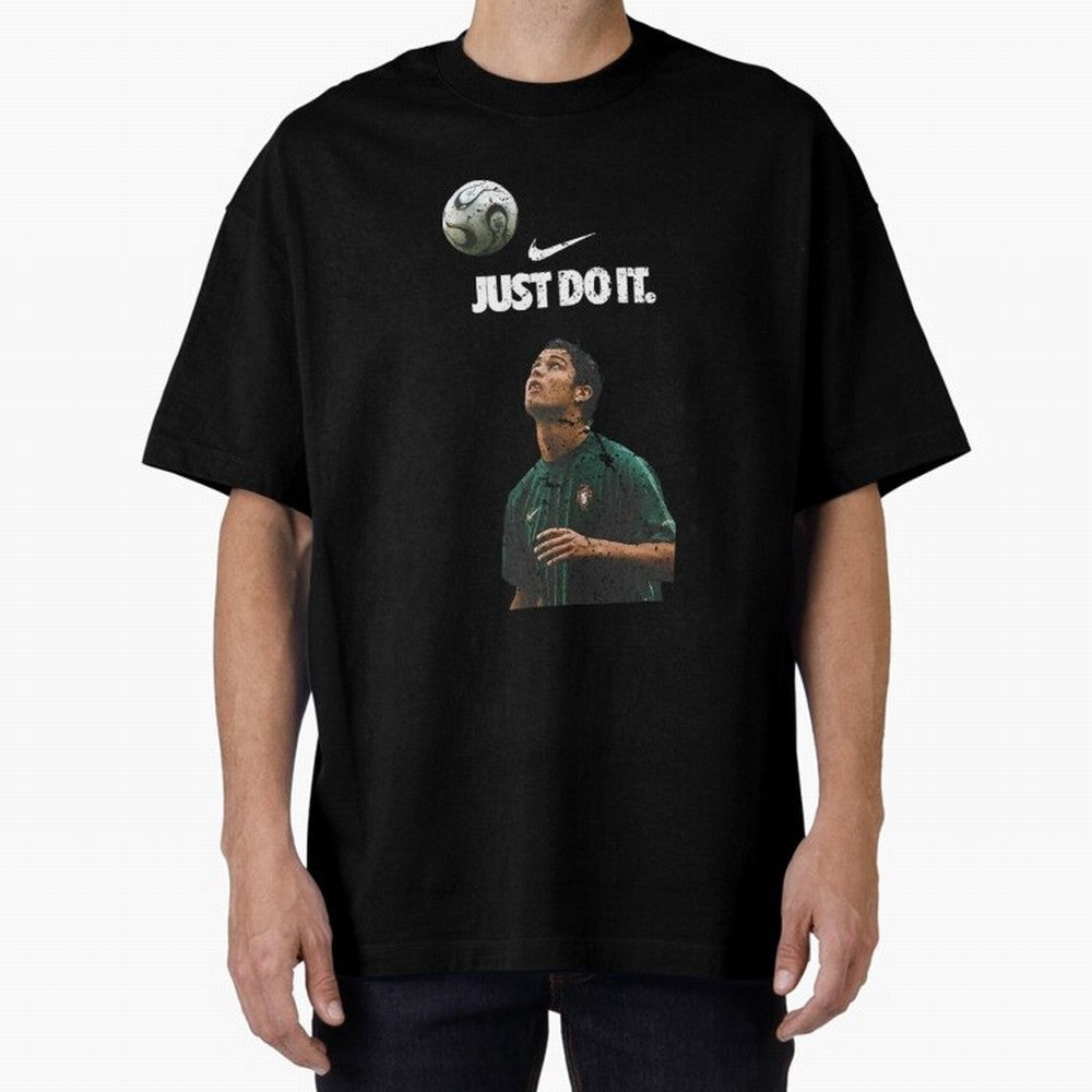 Cristiano Ronaldo Just Do It Oversized T-Shirt Fuel FIFA World Cup 2026 Spirit, Celebrating Germany, Cristiano Ronaldo, Haaland and CR7, Stadium Memories, Football Loyalty, International Chants and Championship Tradition; Great for Watch Parties,