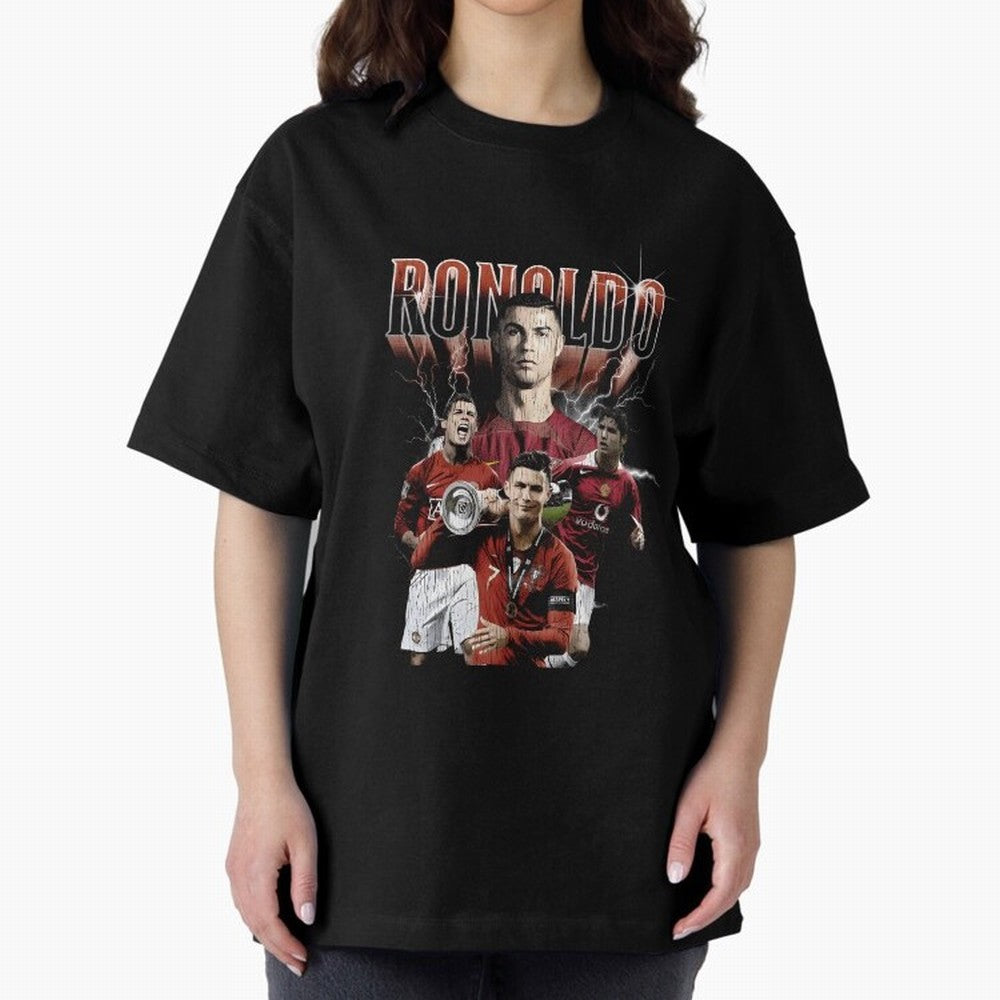 Cr7 footballer portuguese Oversized T-Shirt Honor Football Greatness during FIFA World Cup 2026 Featuring Messi, France and Portugal Energy, Classic Soccer Heritage, Championship Pressure, Fan Loyalty and International Pride; Ideal for Football