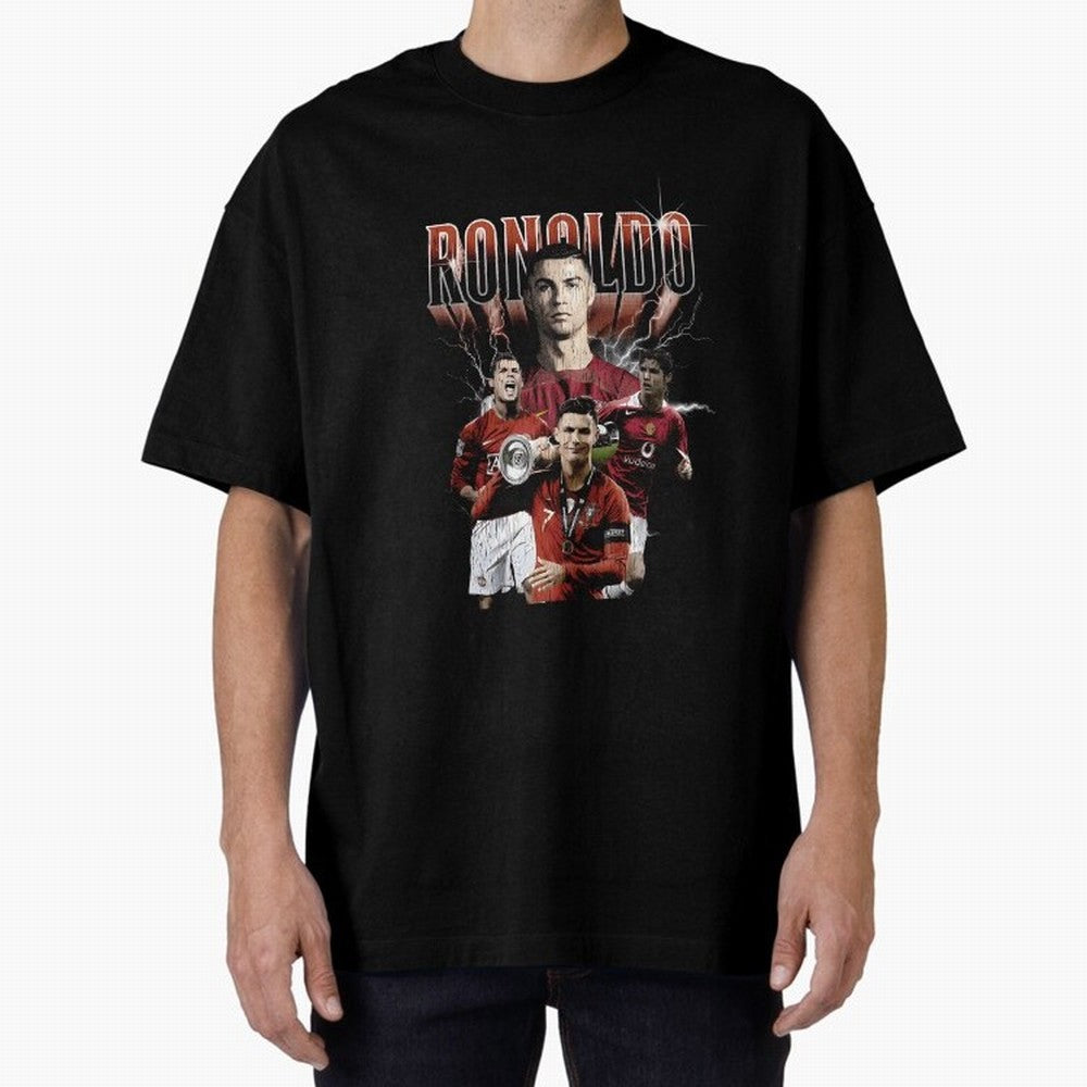 Cr7 footballer portuguese Oversized T-Shirt Honor Football Greatness during FIFA World Cup 2026 Featuring Messi, France and Portugal Energy, Classic Soccer Heritage, Championship Pressure, Fan Loyalty and International Pride; Ideal for Football