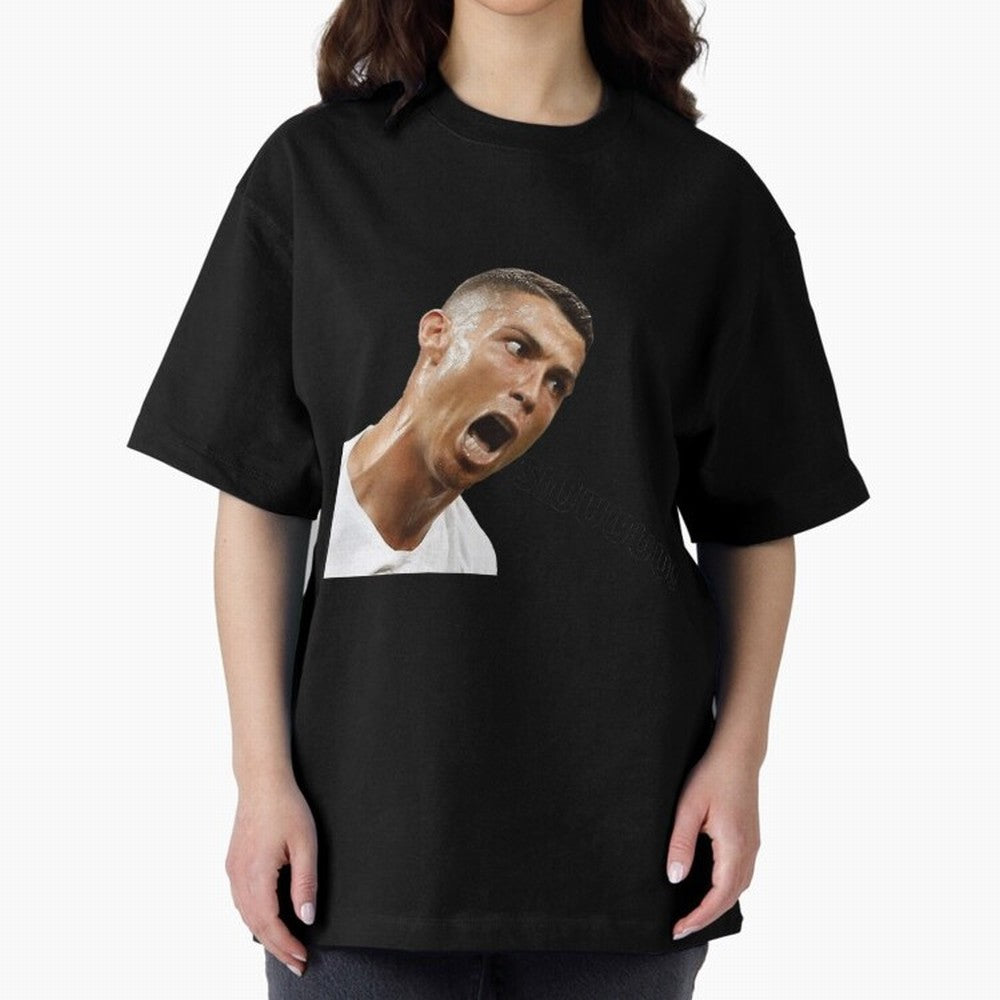 Cristiano Ronaldo Siuuu Oversized T-Shirt Refresh Match Day Hype around FIFA World Cup 2026 USA Canada Mexico, Messi, France and Portugal, Football Festival Excitement, Trophy Ambitions, Country Rivalries and Star Player Buzz; Perfect for Fans,