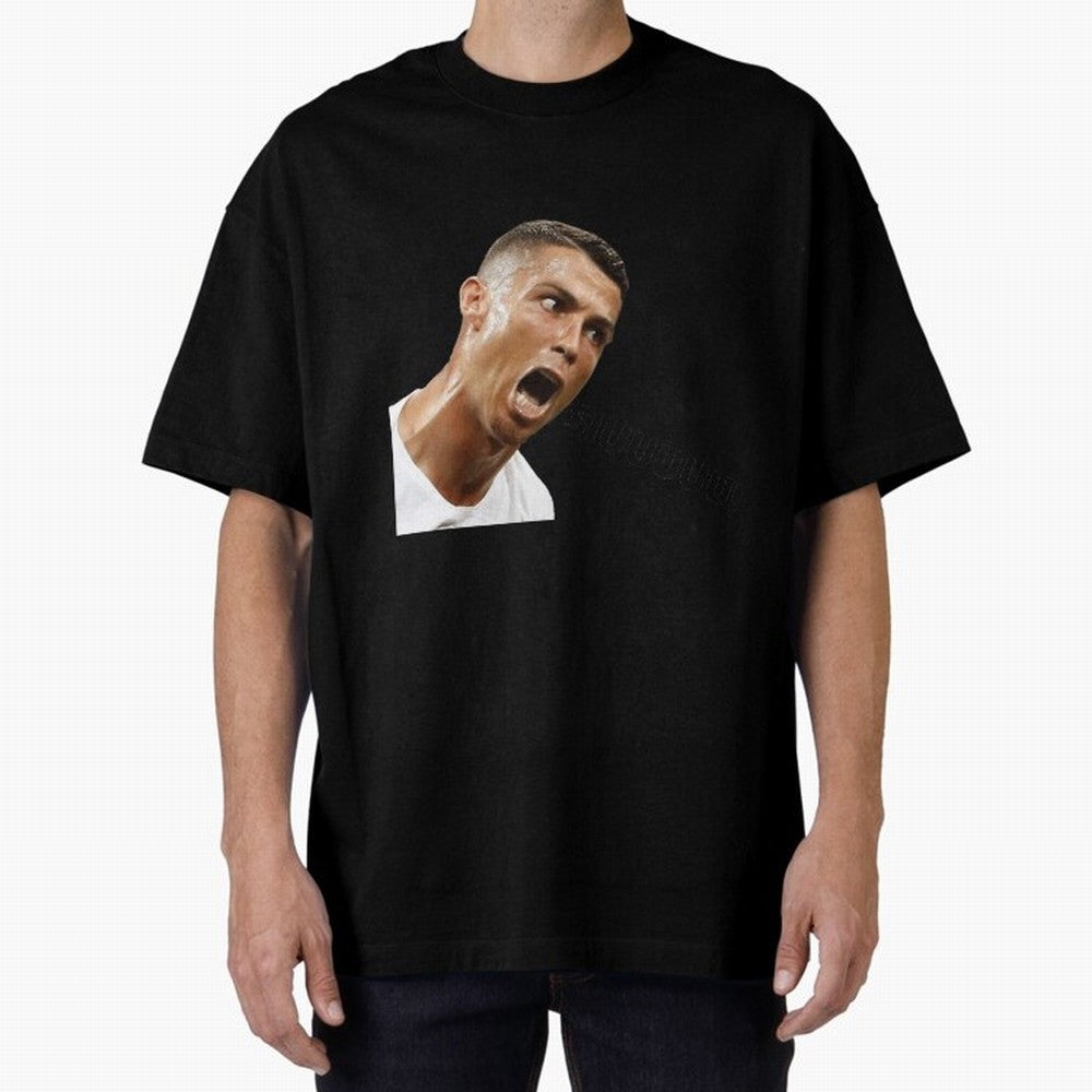 Cristiano Ronaldo Siuuu Oversized T-Shirt Refresh Match Day Hype around FIFA World Cup 2026 USA Canada Mexico, Messi, France and Portugal, Football Festival Excitement, Trophy Ambitions, Country Rivalries and Star Player Buzz; Perfect for Fans,