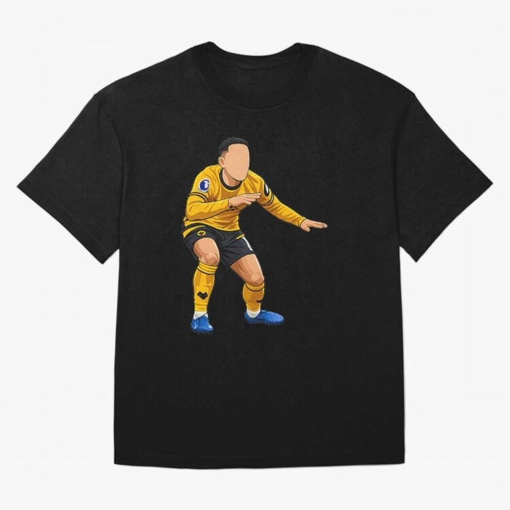 Matheus Cunha Goal Celebration Dance Oversized T-Shirt Celebrate Football Dreams Across Global Football Passion for FIFA World Cup 2026, Capturing Mbappe and Neymar, England, Vintage Soccer Flavor, Modern Football Stars, National Flags and Final