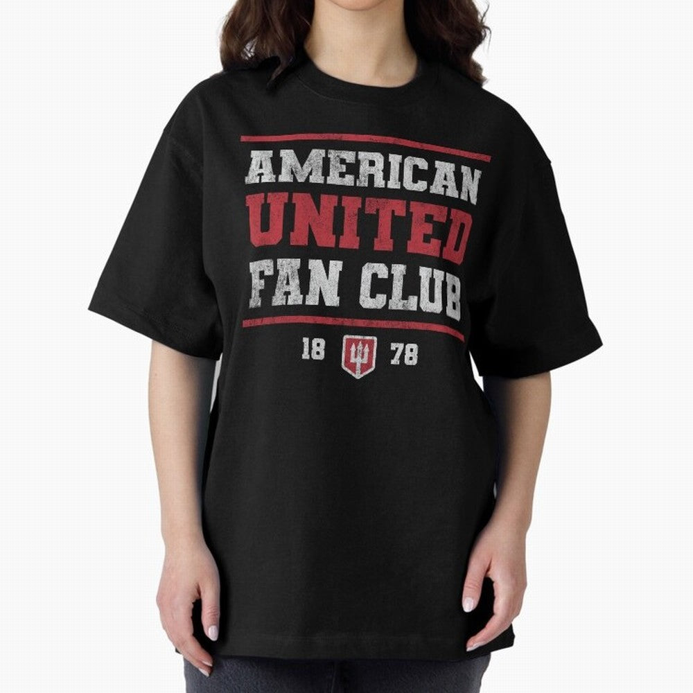 American United Fan Club Oversized T-Shirt Show Up for the Glory of FIFA World Cup 2026 Group Stage Highlighting CR7 and Messi, Argentina and Brazil Energy, Match Day Excitement, Supporter Culture, Golden Goals and Global Football Passion; Ideal
