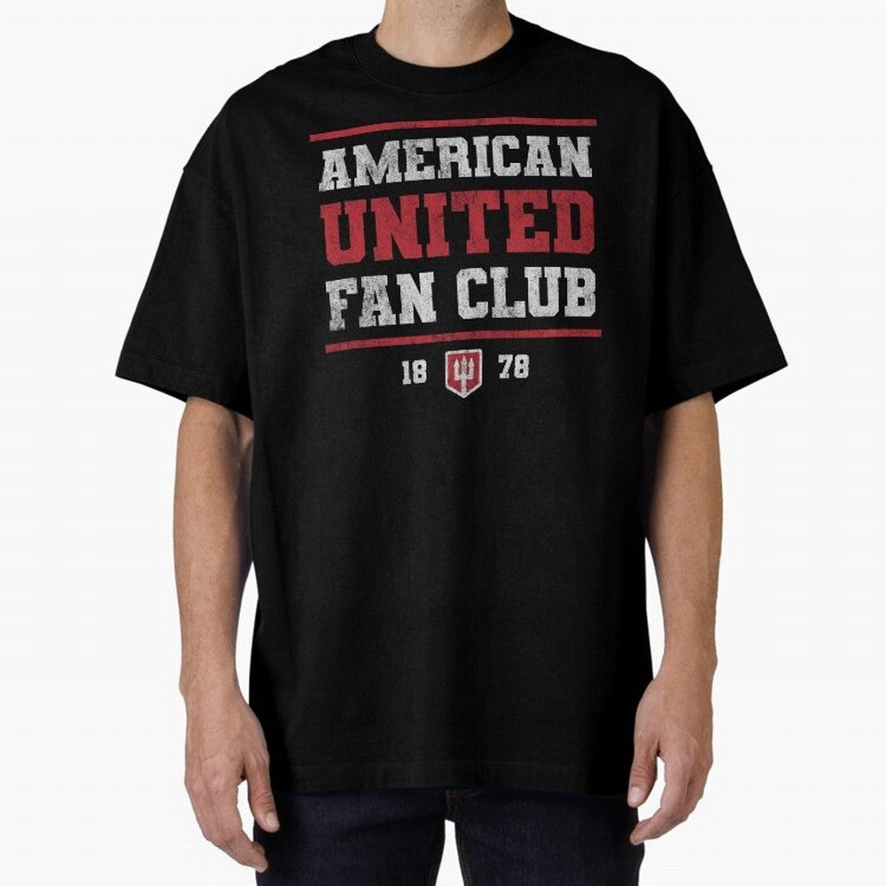 American United Fan Club Oversized T-Shirt Show Up for the Glory of FIFA World Cup 2026 Group Stage Highlighting CR7 and Messi, Argentina and Brazil Energy, Match Day Excitement, Supporter Culture, Golden Goals and Global Football Passion; Ideal