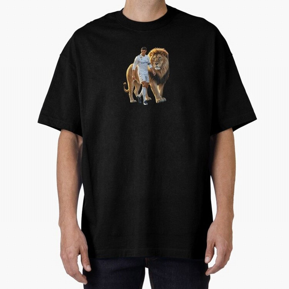 Christiano Ronaldo lion Oversized T-Shirt Bring Match Day Fire to the FIFA World Cup 2026 USA Canada Mexico Journey through Messi, CR7 and Mbappe Highlights, France Pride, Classic Soccer Heritage, Championship Pressure, Fan Loyalty and