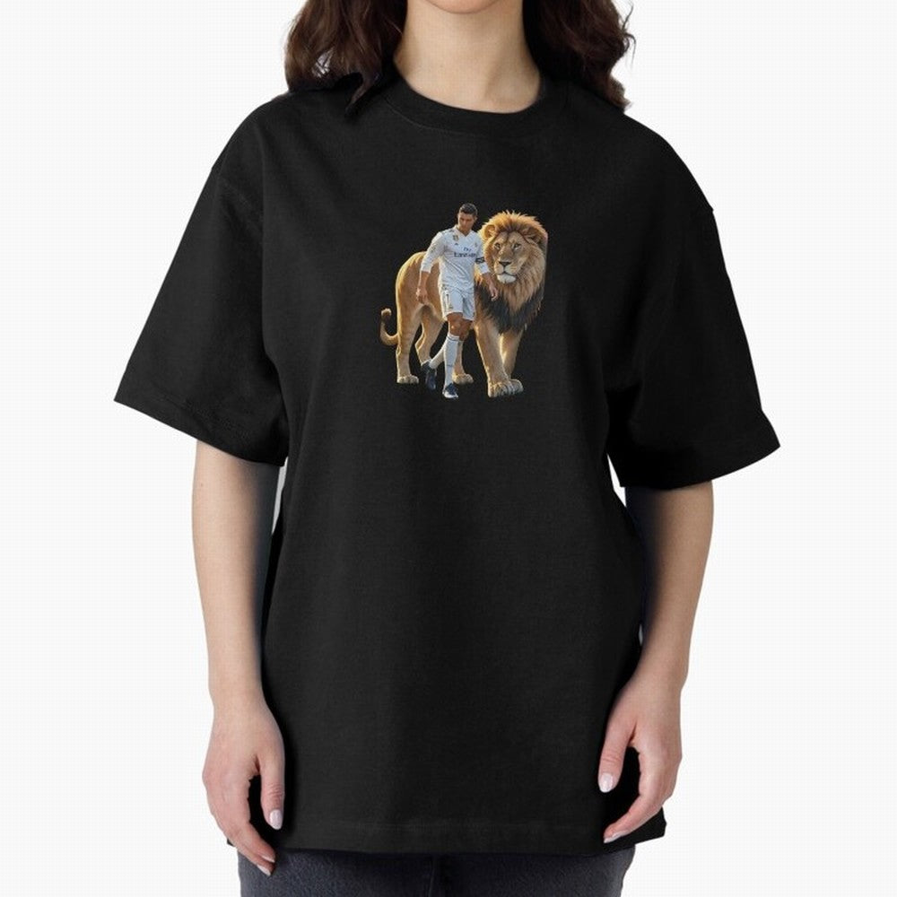 Christiano Ronaldo lion Oversized T-Shirt Bring Match Day Fire to the FIFA World Cup 2026 USA Canada Mexico Journey through Messi, CR7 and Mbappe Highlights, France Pride, Classic Soccer Heritage, Championship Pressure, Fan Loyalty and