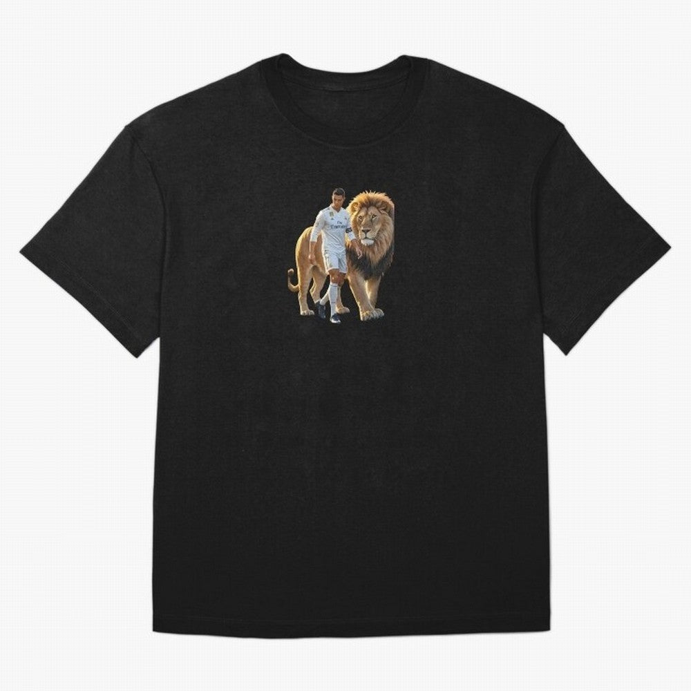 Christiano Ronaldo lion Oversized T-Shirt Bring Match Day Fire to the FIFA World Cup 2026 USA Canada Mexico Journey through Messi, CR7 and Mbappe Highlights, France Pride, Classic Soccer Heritage, Championship Pressure, Fan Loyalty and