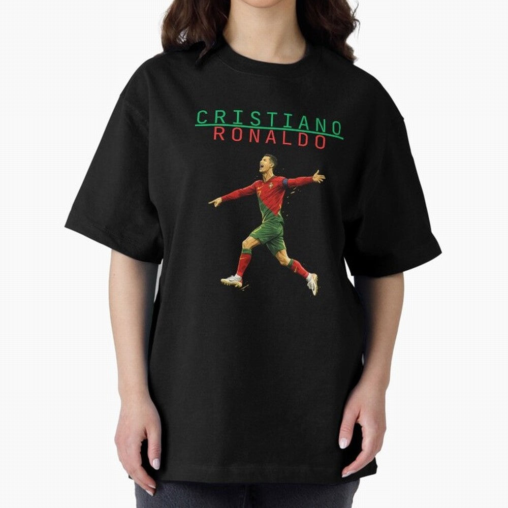 Ronaldo Oversized T-Shirt Honor the Football Icons of the FIFA World Cup 2026 USA Canada Mexico Journey through Messi Highlights, Brazil Pride, Stadium Chants, National Pride, Trophy Dreams and Unforgettable Football Memories; Ideal for Football