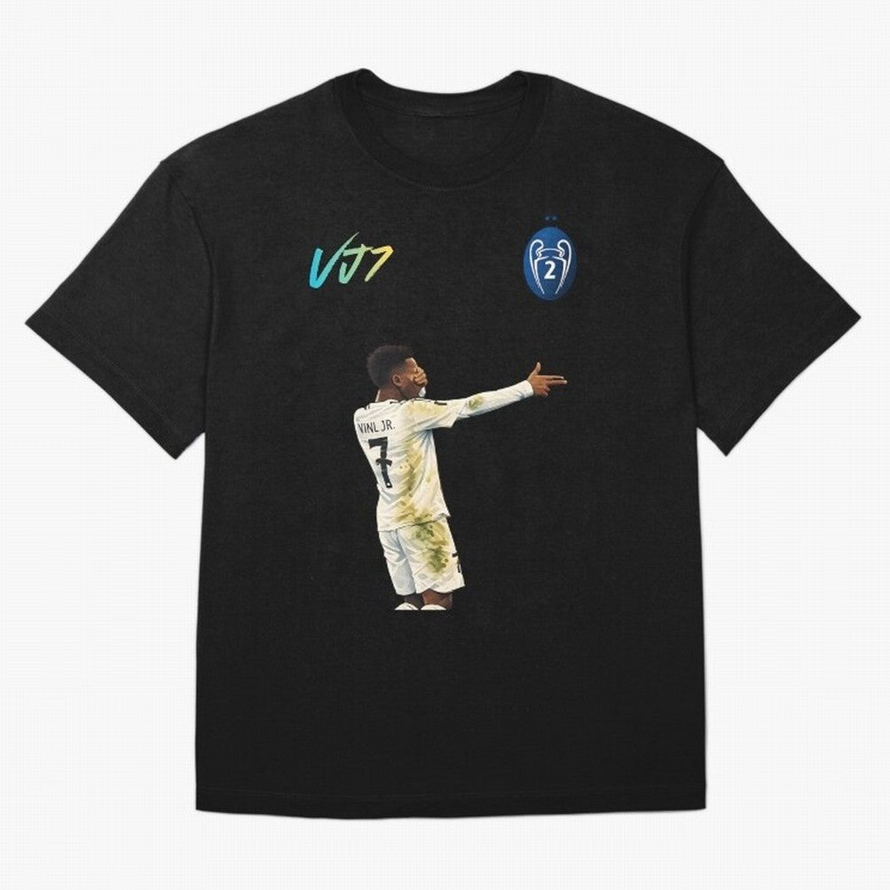 Vini Jr Oversized T-Shirt Build Match Day Hype around FIFA World Cup 2026 USA Canada Mexico, Mbappe and Neymar, Germany, Football Festival Excitement, Trophy Ambitions, Country Rivalries and Star Player Buzz; Built for Supporters Chasing Trophy