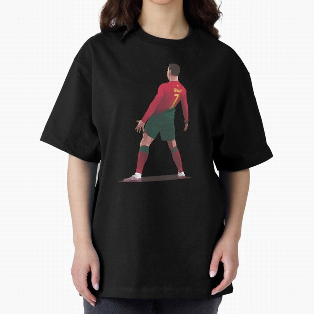 CR7 Celebration Pose Oversized T-Shirt Celebrate Fan Favorites in FIFA World Cup 2026 Capturing Mbappe, Argentina Energy, Champion Mindset, Group Stage Buzz, Knockout Tension and Passionate Fan Culture; Created for Match Day Parties, Soccer Gifts,