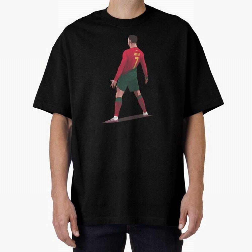 CR7 Celebration Pose Oversized T-Shirt Celebrate Fan Favorites in FIFA World Cup 2026 Capturing Mbappe, Argentina Energy, Champion Mindset, Group Stage Buzz, Knockout Tension and Passionate Fan Culture; Created for Match Day Parties, Soccer Gifts,